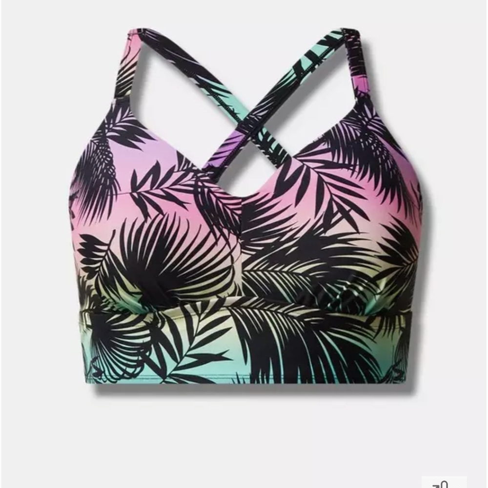 TORRID Wire-Free Bra Racerback Bikini Top Size 2/DD